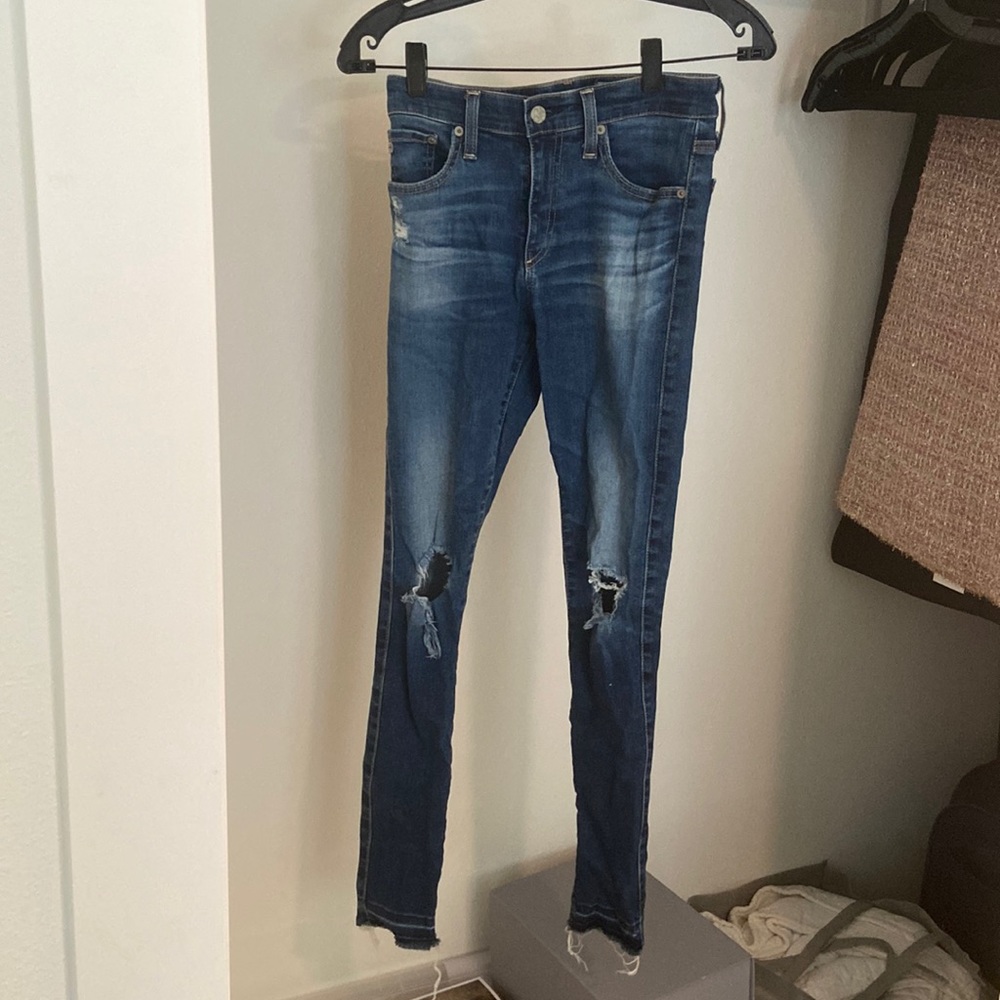 AG Denim High Rise Skinny Ankle - The Farrah